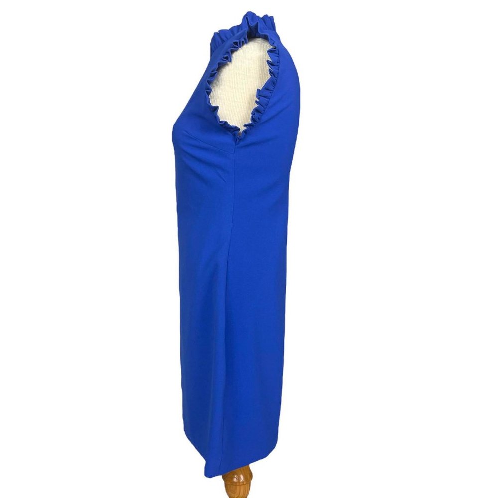 Alice + Olivia NWT 'Elsa' Ruffle Collar Mini Dress in 'Ultramarine' Blue Size 4 - Picture 8 of 16